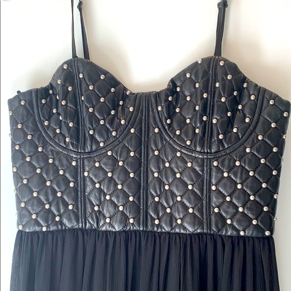 Rock that black dress with leather top